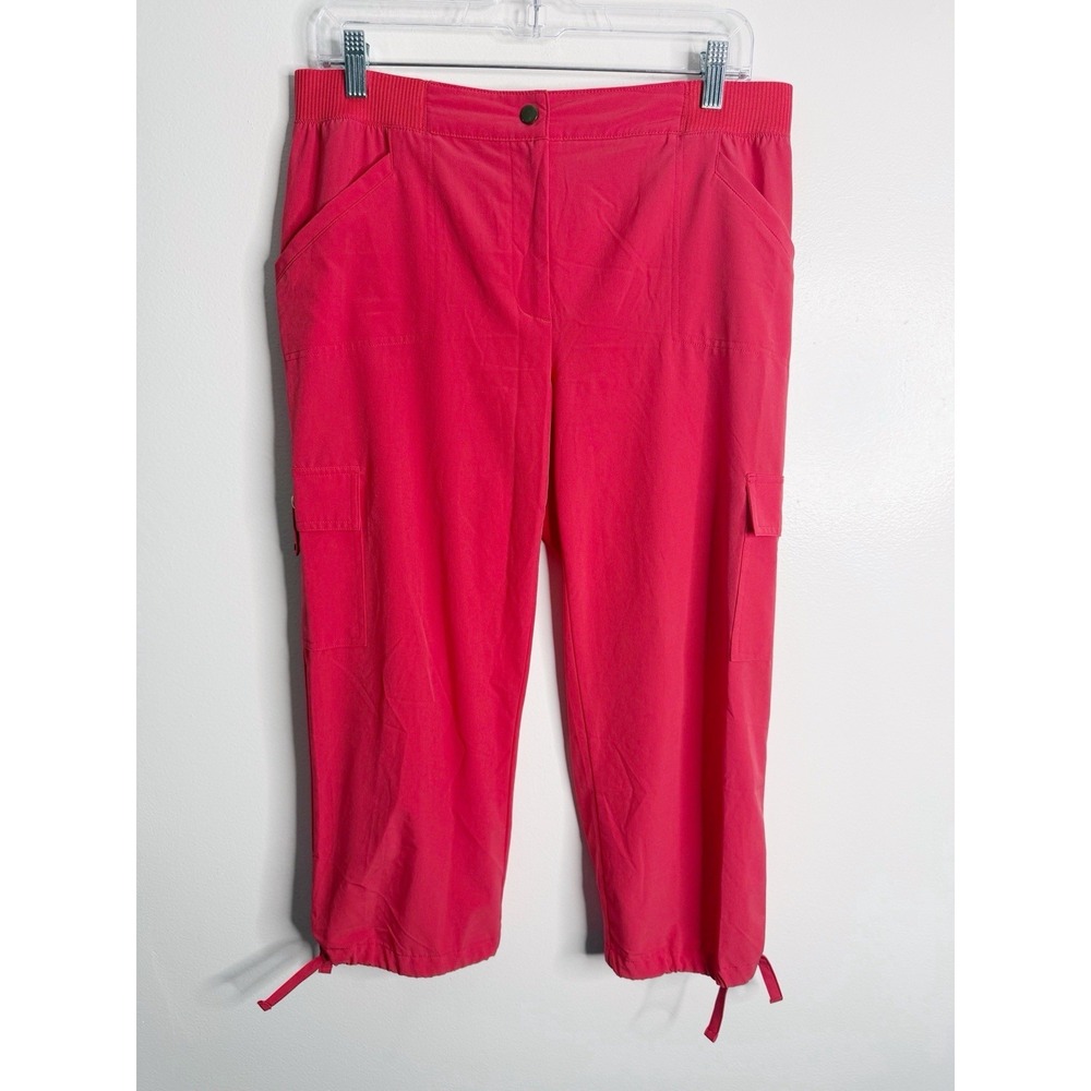 Chico's Zenergy Coral Capri Pants Medium Chico 1 Cargo Activewear